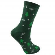 Носки махровые унисекс Premier Socks Новый год Елки и снежинки р. 23-25 зеленый