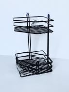 Комплект полок угловых 2 яруса + 1 ярус 20 см черный