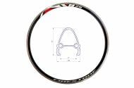 Обід 26" AL 36H 14G двостінний з проточкою HLQC-04 під Vbr (RIM-26-009-10)
