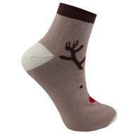 Носки махровые унисекс Premier Socks Новый год Красный Нос р. 20–22 бежевый