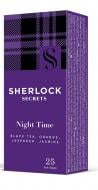 Чай чорний Sherlock Secrets ЧАЙ ЧОРНИЙ БАЙХОВИЙ NIGHT TIME SHERLOCK SECRETS К/У 25Х2Г 25 шт. 50 г