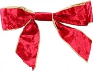 Декорация новогодняя бант двойной 25 см красно-золотой EY23819-V2