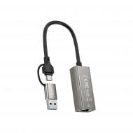 USB-хаб Xo HUB018 USB-С/USB-A to RJ45