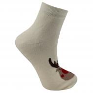 Носки детские унисекс Premier Socks махровые Новый год "Рудольф" р. 22–24 молочный