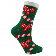 Носки детские унисекс Premier Socks пушистые Новый год "Рождественские" р. 20–22 зеленый