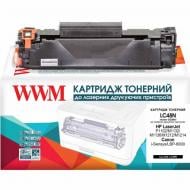 Картридж WWM HP LJ P1102/M1132/M1212 Canon 725 аналог CE285A Black (LC48N) чорний