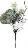 Декорация новогодняя пучок ягод с хвоей заснеженный 20 см DYT24-262