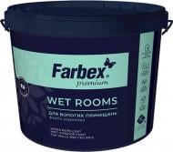 Краска акриловая водоэмульсионная Farbex Wet Rooms мат белый 7 кг