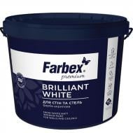 Краска акриловая водоэмульсионная Farbex Brilliant White мат белый 14 кг