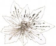 Декорация новогодняя Лилия 25 см белый