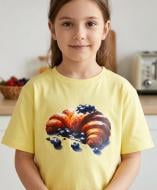 Футболка для девочек HW Круасан р.152/158 желтый