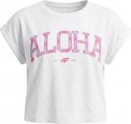 Футболка 4F TSHIRT F4104 4FJWSS27TTSHF4104-10S р.134-140 белый