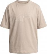 Футболка 4F TSHIRT F4090 4FJWSS27TTSHF4090-83S р.140 бежевий Футболка 4F TSHIRT F4090 4FJWSS27TTSHF4090-83S р.140 бежевий