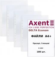 Файлы Delta Эконом D1003 А4 +, прозрачный, глянцевый, 100 шт. Axent