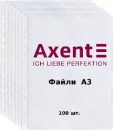 Файли 2003-00-A А3 вертикальні, прозорі, глянцеві, 40 мкм., 100 шт. Axent