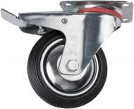 Колесо на майданчику з гальмом 66458 чорний d150 мм Smart