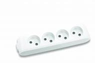 Колодка Panasonic без заземлення 4 гн. без вимикача білий 480900039