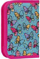 Пенал шкільний HP-04 Bright butterflies 532835 Smart блакитний