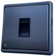 Розетка телефонная оконечная с заземлением Efapel Apolo IP20 графит 50251 TGR