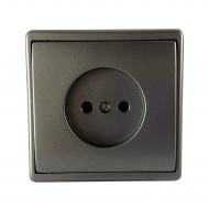 Розетка оконечная без заземления Efapel Apolo IP20 графит 50121 TGR