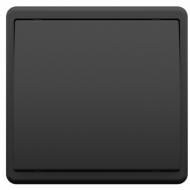 Выключатель одноклавишный Apolo без подсветки черный матовый 50011 TPM