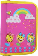 Пенал твердый с двумя клапанами Smile YES розовый