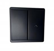 Выключатель одноклавишный Apolo без подсветки черный матовый 50290 TPM