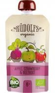 Пюре фруктово-овощное Rudolfs Смузи яблоко-клубника-свекла органическое 6+ 110 г