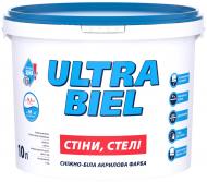 Краска акриловая водоэмульсионная Sniezka Ultra Biel мат белый 14 кг