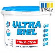 Фарба акрилова водоемульсійна Sniezka Ultra Biel мат білий 10 л 14 кг