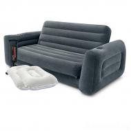 Надувной диван Intex 66552-2, 203 х 224 х 66 см с подушкам и ручным насосом