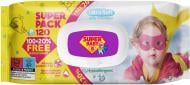 Дитячі вологі серветки Super Baby SuperPack sensetive ромашка та алоє 120 шт.