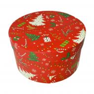 Коробка подарочная круглая новогодняя 2703211001 13,5х7 см