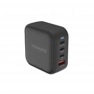 Сетевое зарядное устройство Promate GaNPort4-100PD 100 Вт 3хUSB-C+USB-A Black