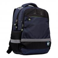 Рюкзак школьный YES Fashion S-52 Ergo style черный с синим Рюкзак школьный YES Fashion S-52 Ergo style черный с синим