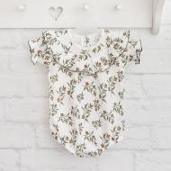 Боди для девочки Blanka с рюшей Олива р.68 белый 110745