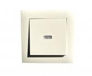 Выключатель одноклавишный Efapel Logus с подсветкой слоновая кость 21012 LTMF