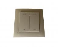 Выключатель для жалюзи двухклавишный Efapel Logus без подсветки слоновая кость 21290 TMF