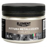Краска акриловая Element Decor металлизированная Pittura metallizzata Perlato металлический перламутровый 0,1 л