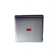 Выключатель одноклавишный Apolo с подсветкой графит 50012 TGR