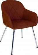 Стул обеденный Nowy Styl WESTER 4L CHROME ECO21 хром/коричневый
