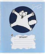 Зошит шкільний 12 аркушів в клітинку блакитний Simon's Cat Зошит шкільний 12 аркушів в клітинку блакитний Simon's Cat