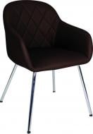 Стул обеденный Nowy Styl WESTER 4L CHROME ECO31 хром/темно-коричневый