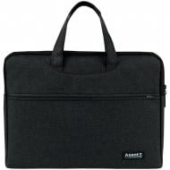 Сумка для документів текстильна А4 темно-сіра Axent 1632-02-A Сумка для документів текстильна А4 темно-сіра Axent 1632-02-A