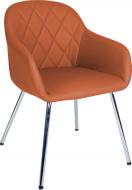 Стілець обідній Nowy Styl WESTER 4L CHROME ECO72 хром/рудий