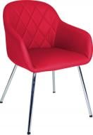 Стул обеденный Nowy Styl WESTER 4L CHROME ECO90 хром/красный
