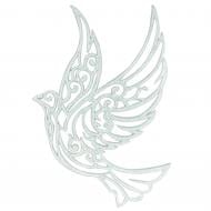 Елочная игрушка Жар-птиця 2Д 12 см белый