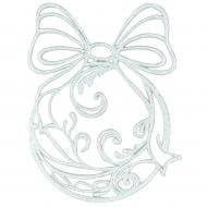 Елочная игрушка Куля 2Д 12 см белый