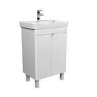 Тумба Мойдодыр напольная/подвесная Simple White 55-U с умывальником River 55