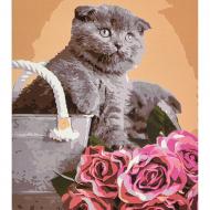 Набор для детского творчества Strateg Серый пушистик среди цветов VA-4622